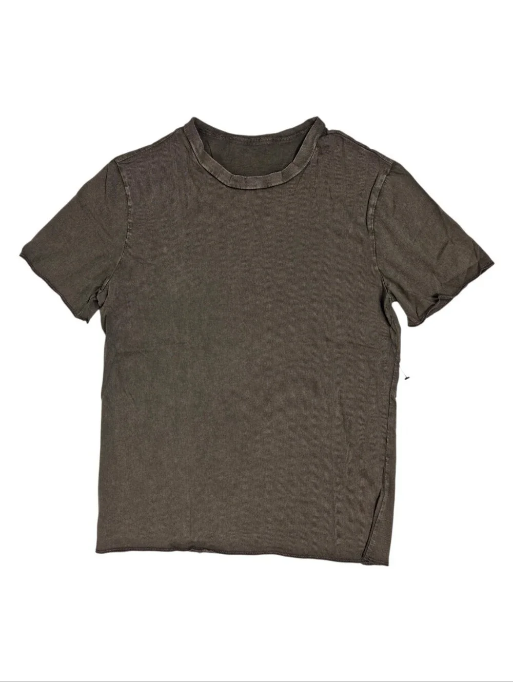 John Varvatos Prototype Sample T Shirt Mens S Brown Raw Edge Fall 2019 Mock Up